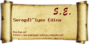 Seregélyes Edina névjegykártya
