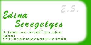 edina seregelyes business card